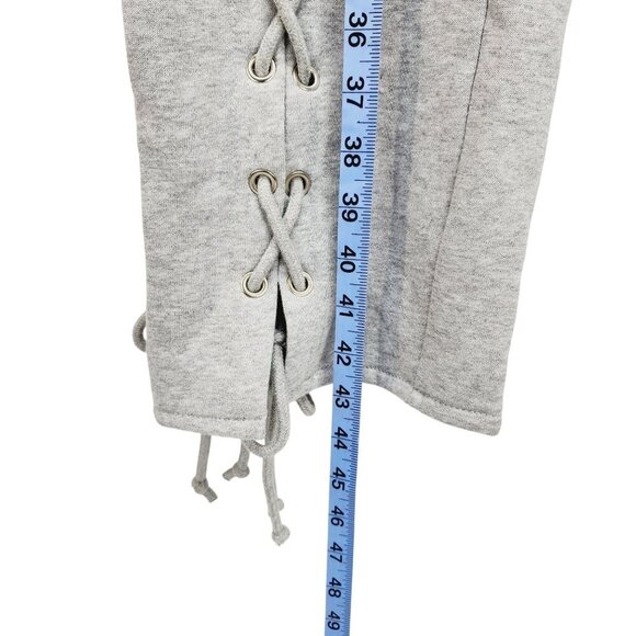 Luxe Allure Lace-Up Grey Womens Sweatpants Size XL - Picture 10 of 13